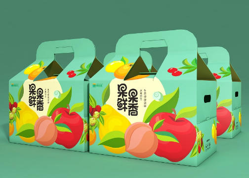 双层“果鲜果香”水果通用礼盒包装设计