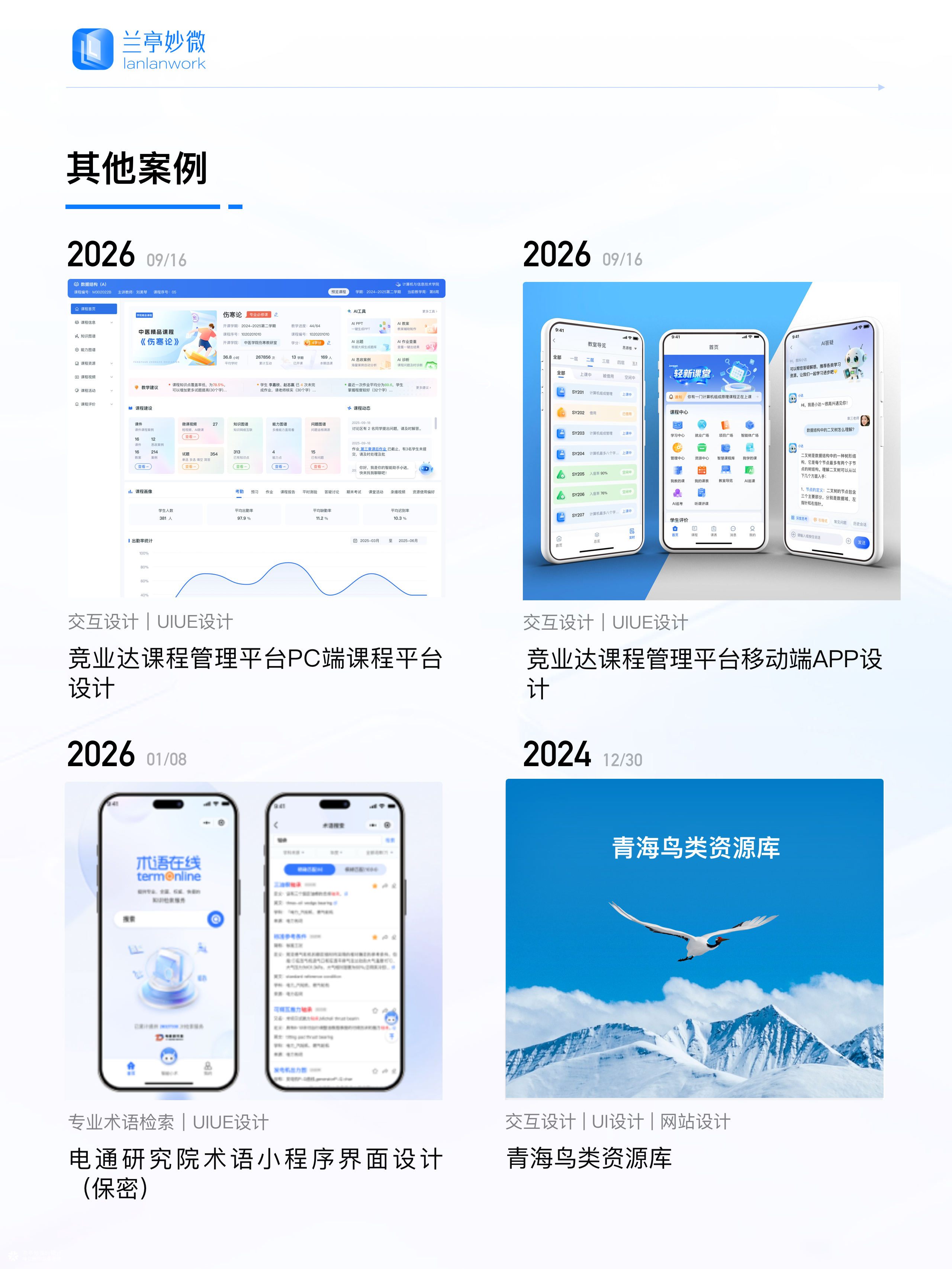 兰亭妙微原创作品 | 竞业达智慧教室大屏端 UI/UX 设计解析