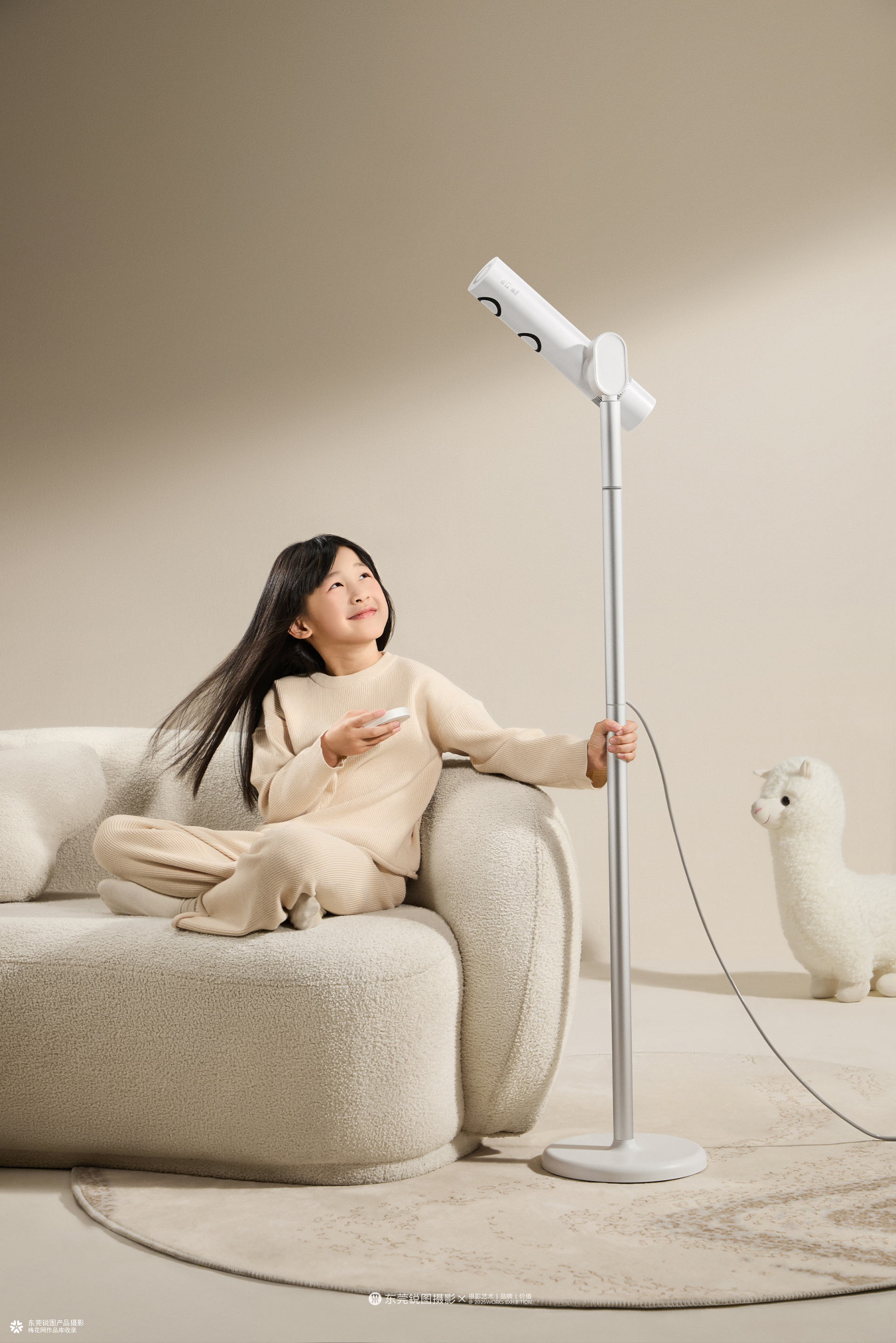 品乐仕落地吹风机产品摄影｜家用吹风机电商主图拍摄家电静物摄影