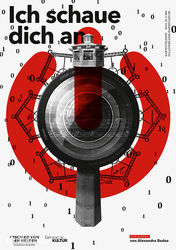 “达姆施塔特国家剧院”设计的系列宣传海报-“永别英雄” ​​​