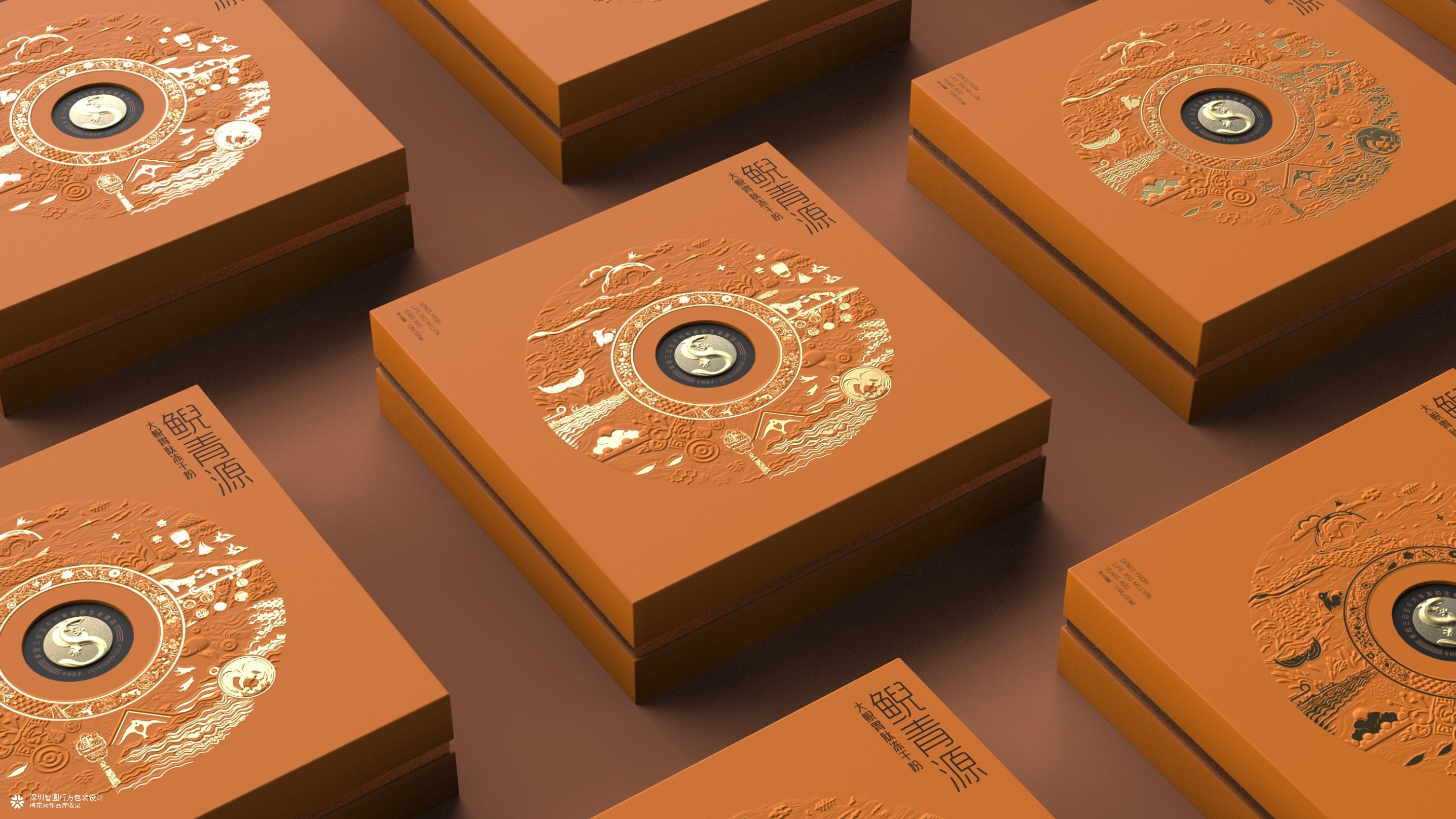 大鲵冻干粉包装设计 保健品礼盒包装设计 保健饮品包装设计