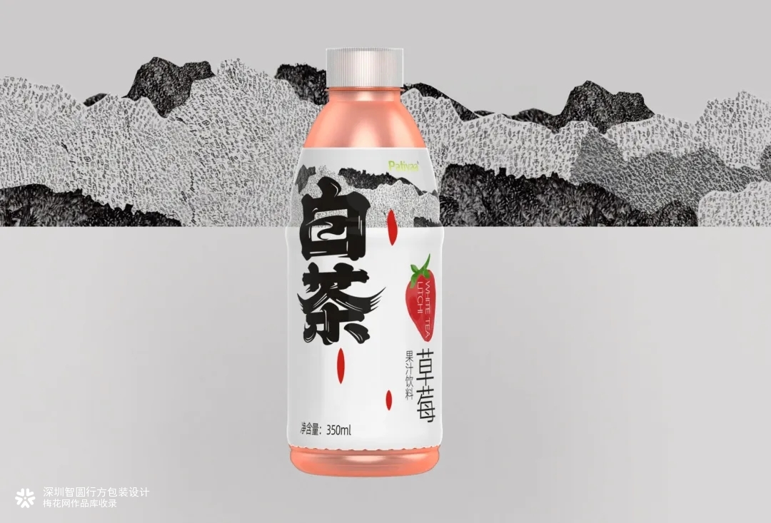 白茶果汁饮料包装 果汁饮料包装设计 日式风格包装