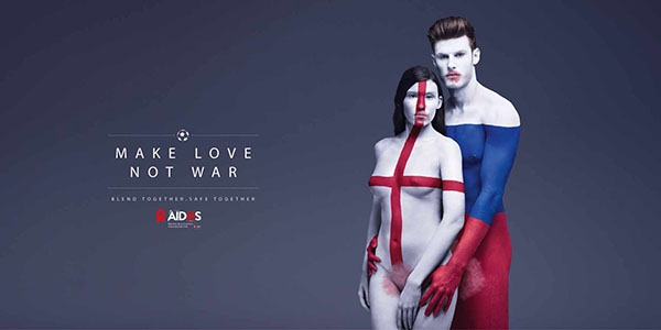 公益组织AIDES X 巴黎TBWA《Make Love, Not War》系列平面