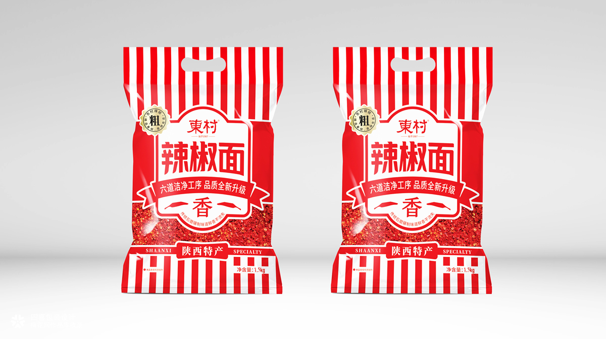 陕西东村辣椒粉辣椒面包装设计
