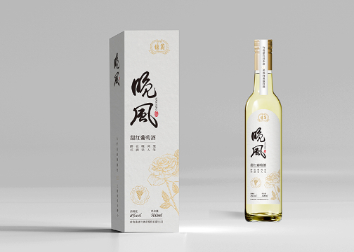 楼兰晚风酒酒标创意设计