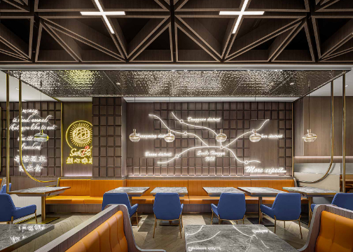 深圳的茶餐厅设计 新宝餐厅 380㎡港风餐厅设计