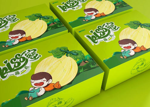 kiss蜜”甜瓜彩箱包装设计