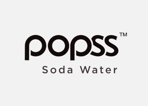 POPSS气泡水：再卖萌我就一口气喝掉你！logo