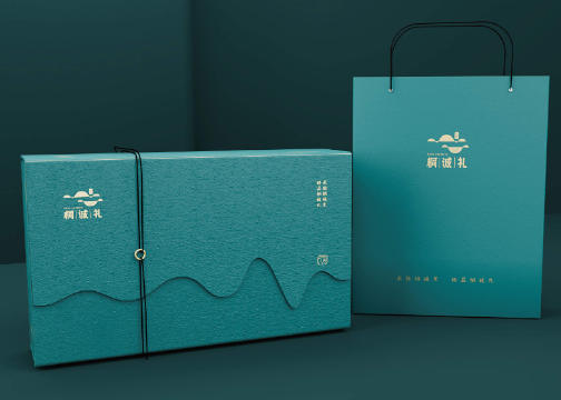 暗能广告文化：桐城礼高端礼盒包装设计手提袋礼品手绘插画包装设计