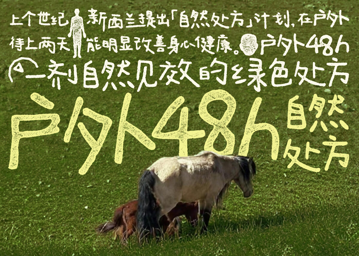 小红书外人节海报：户外是现代人的自然处方