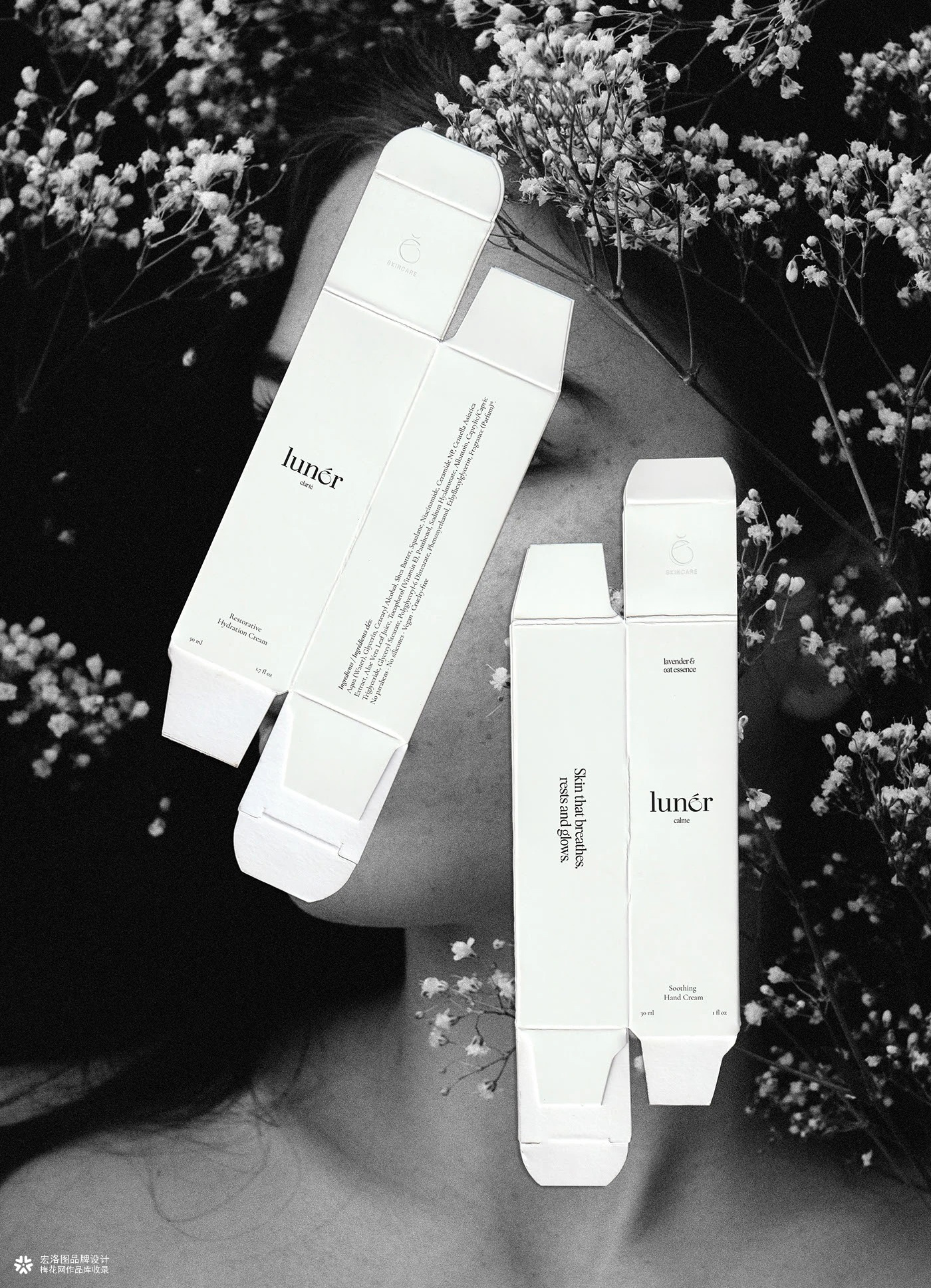 护肤品Lunér品牌包装设计理念-宏洛图品牌设计