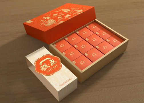 陕西元素糕点礼盒包装设计