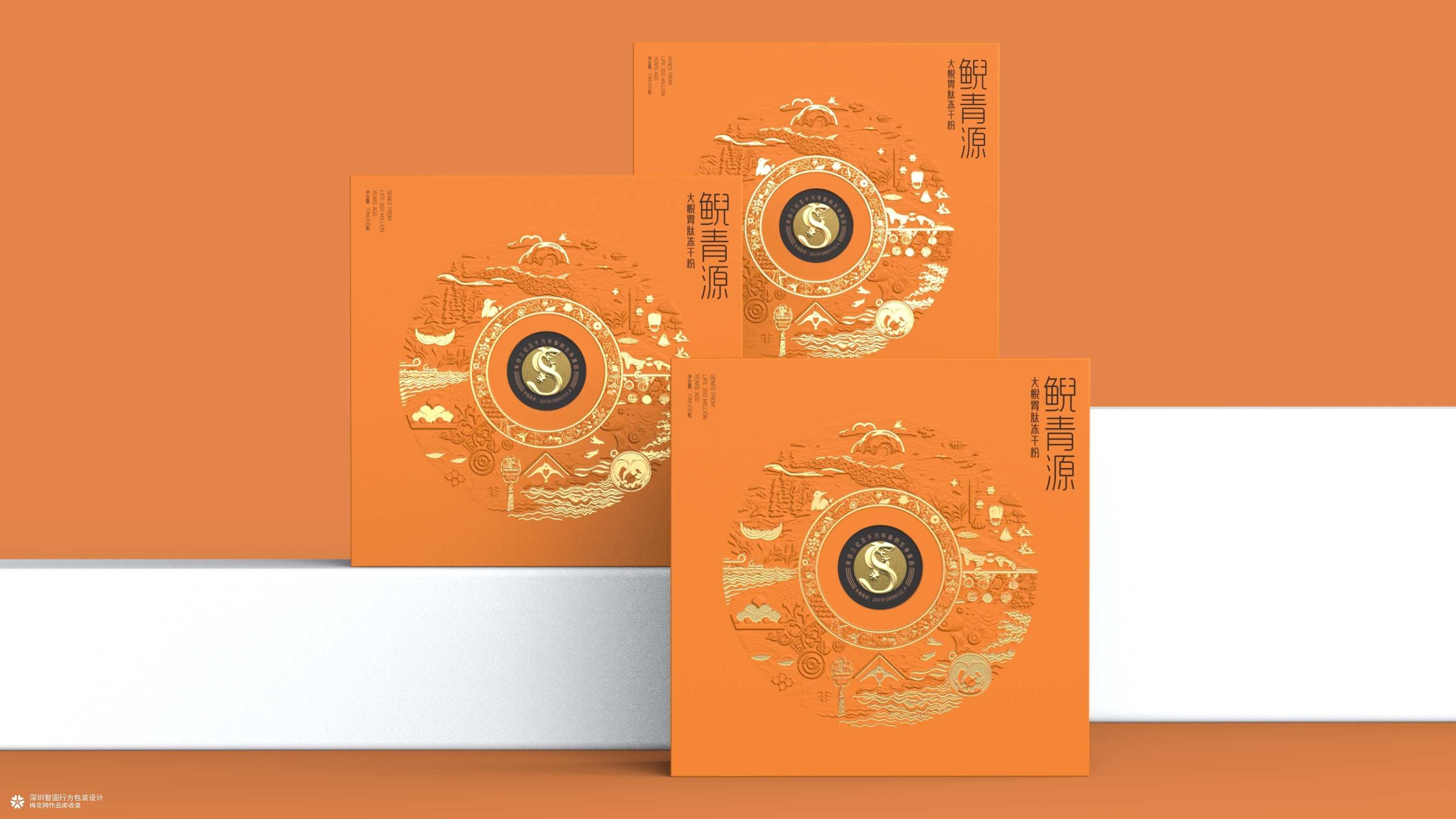 大鲵冻干粉包装设计 保健品礼盒包装设计 保健饮品包装设计