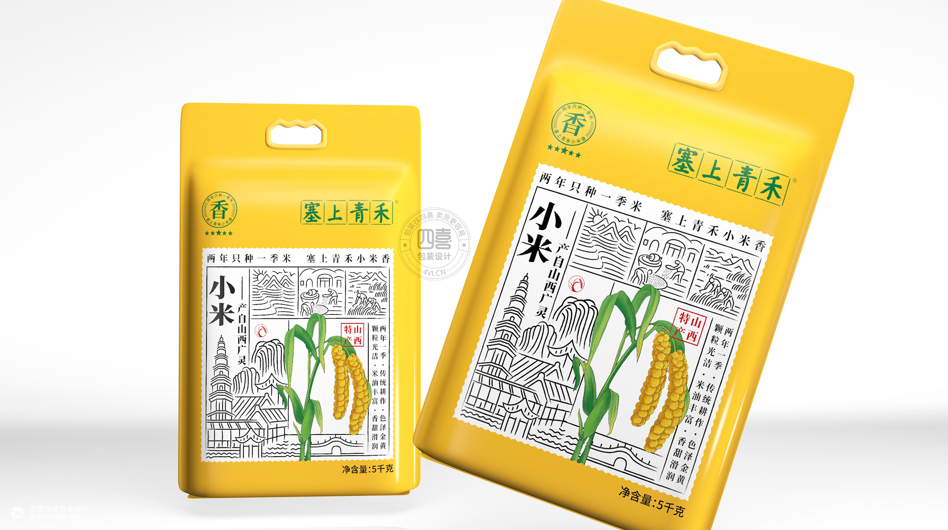 山西广灵小米包装设计