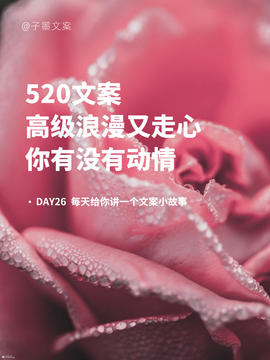 【520文案】6句品牌借势营销文案，高级浪漫又走心