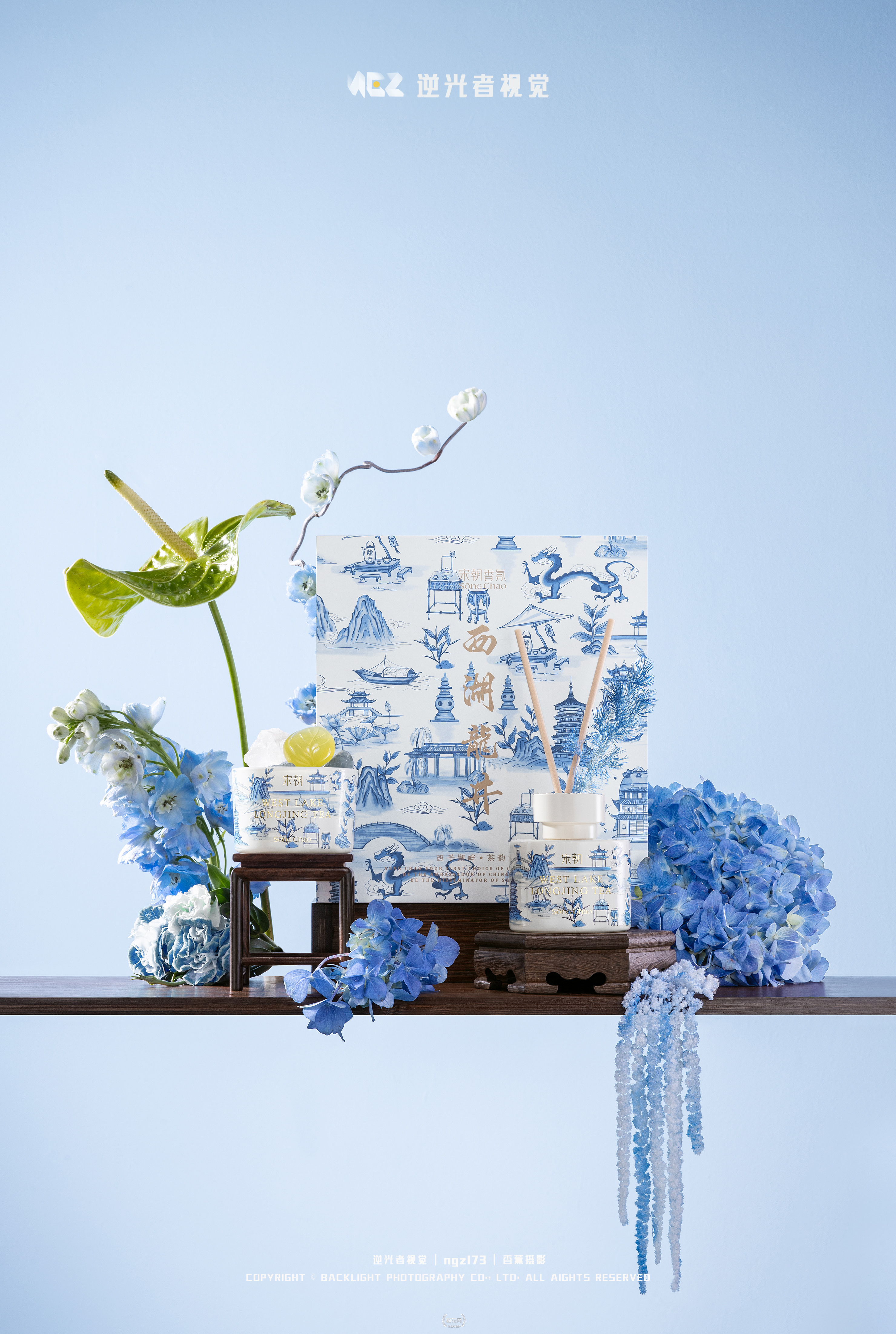 西湖十景香氛礼盒/宋朝香薰/香薰拍摄/逆光者视觉