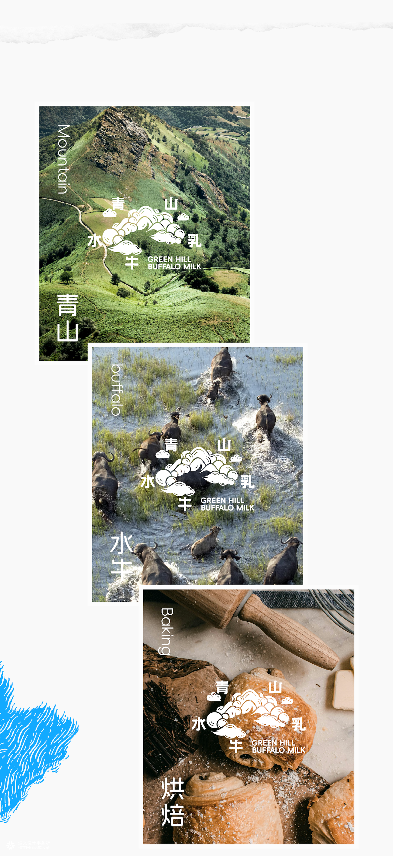 遇义设计｜三只松鼠青山水牛乳烘焙品牌包装设计丨云端发布